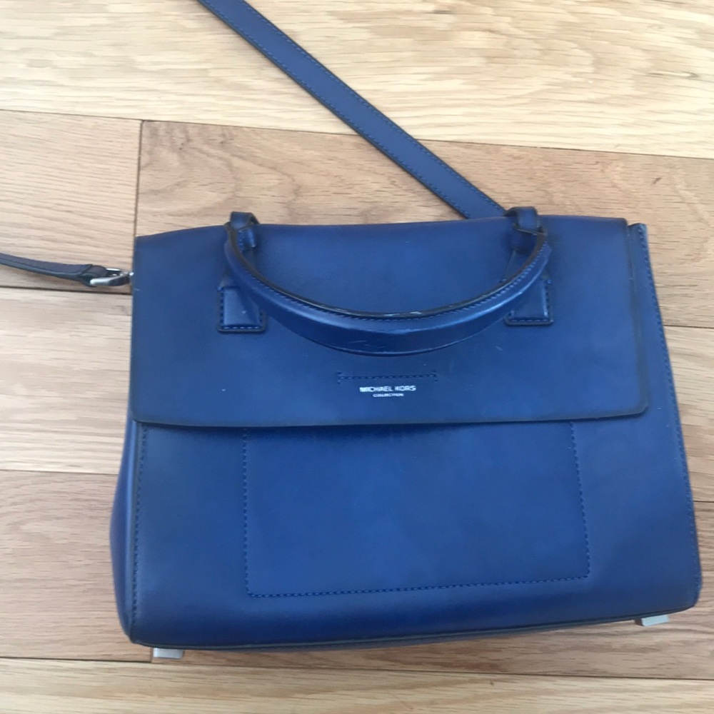 Blue Michael Kors Collection Medium Crossbody